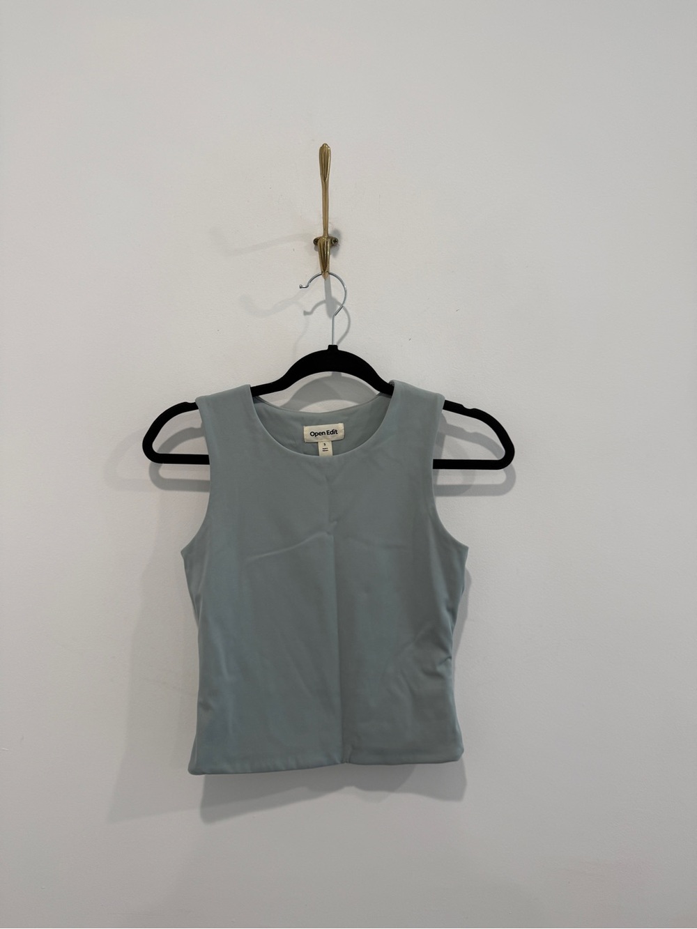 Open Edit Classic Scoop Tank in Dusty Gray-Blue